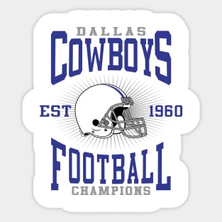 Dallas Cowboys Football Champions Sticker